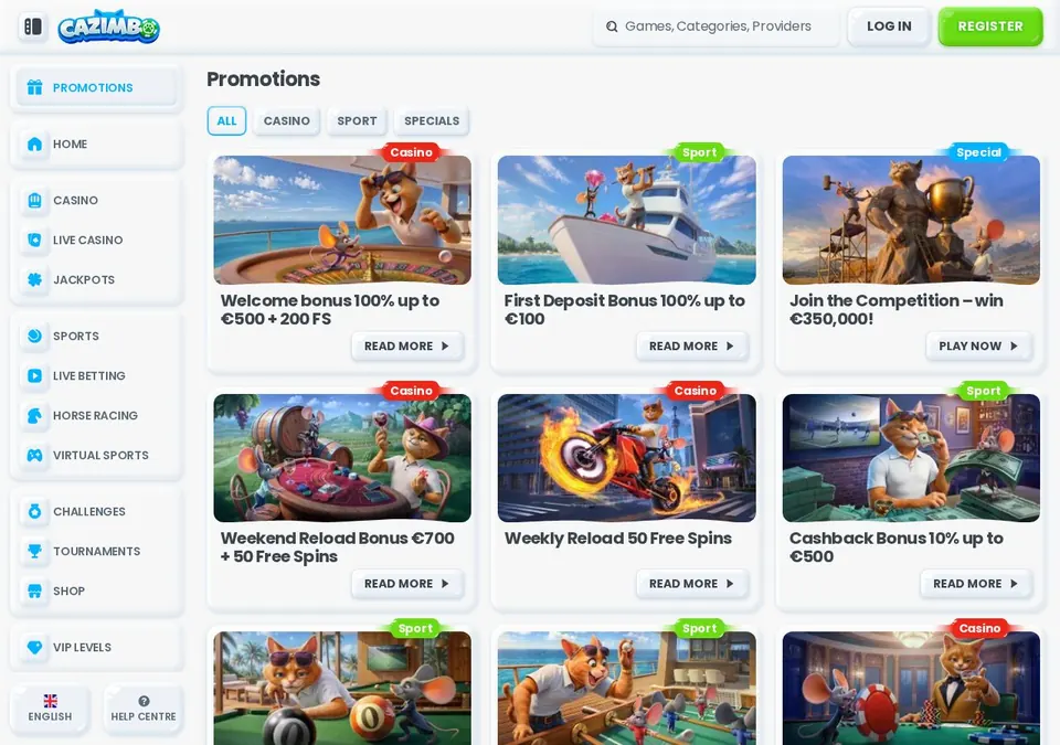 Cazimbo: Bonusseite (Screenshot von cazimbo.com)