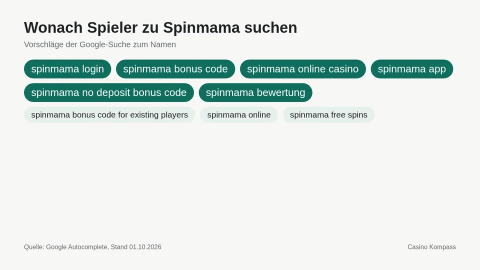 Google-Suchvorschläge zu Spinmama